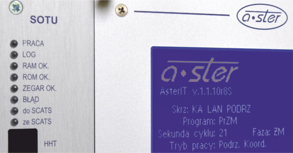 AsterIT/S – akomodacyjny, systemowy sterownik drogowej sygnalizacji świetlnej współpracujący z systemem Sprint/ITS/SCATS